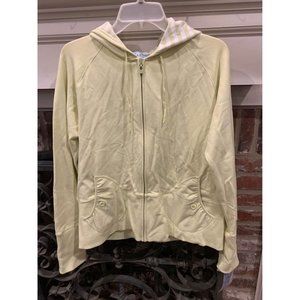 NWT Peck and Peck relaxed peapod green hoodie, full zip, large, so cute!!! (U)